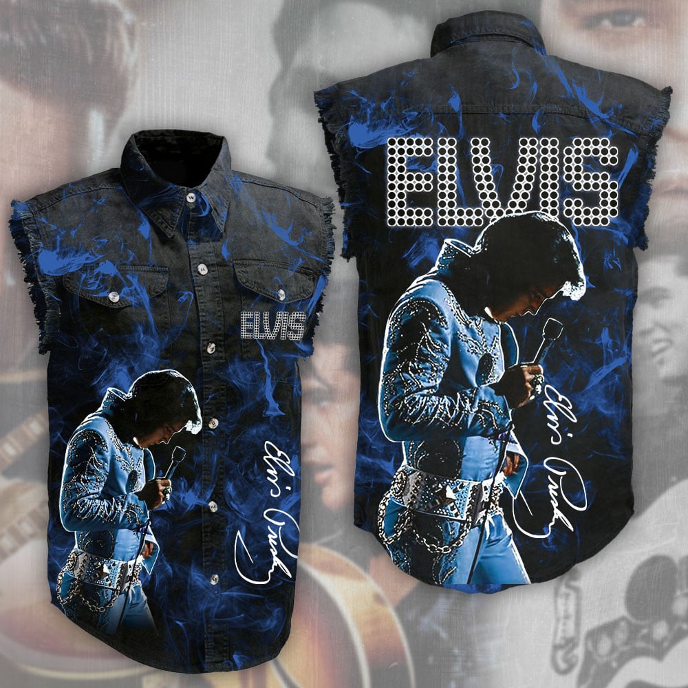 Elvis Presley Limited 3 Lightweight Sleeveless Denim Shirt