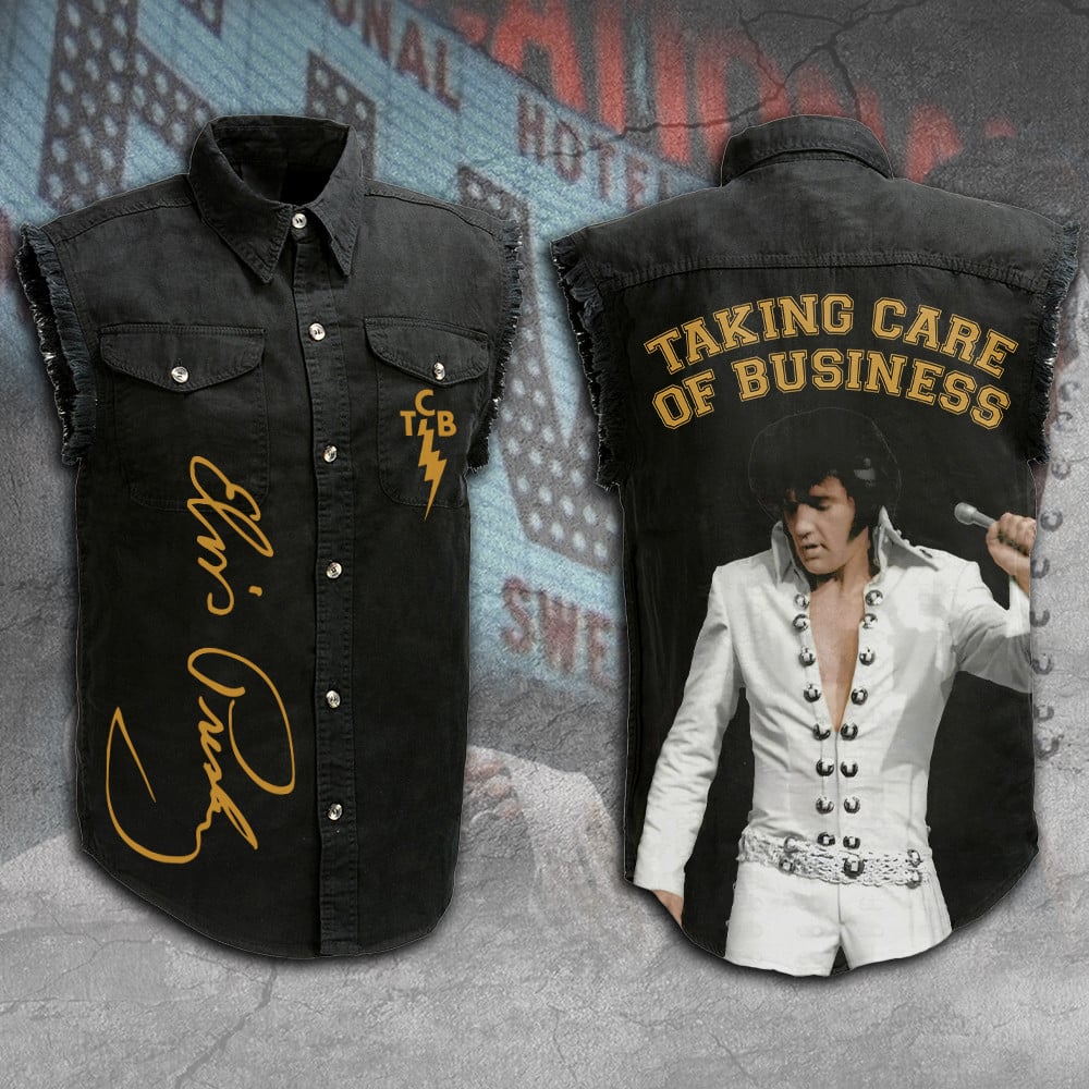 Elvis Presley Limited 5 Lightweight Sleeveless Denim Shirt