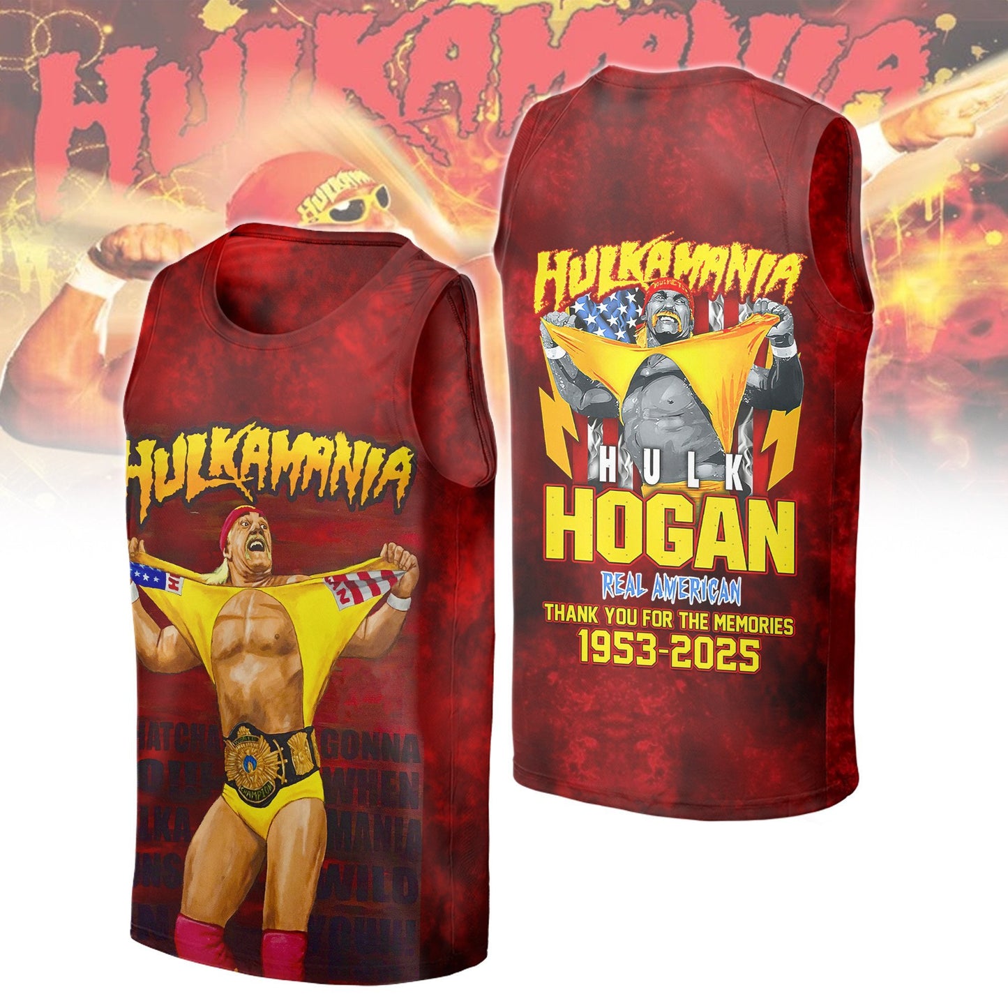 Hulk Hogan 1 Y-Back Muscle 3D Tank Top
