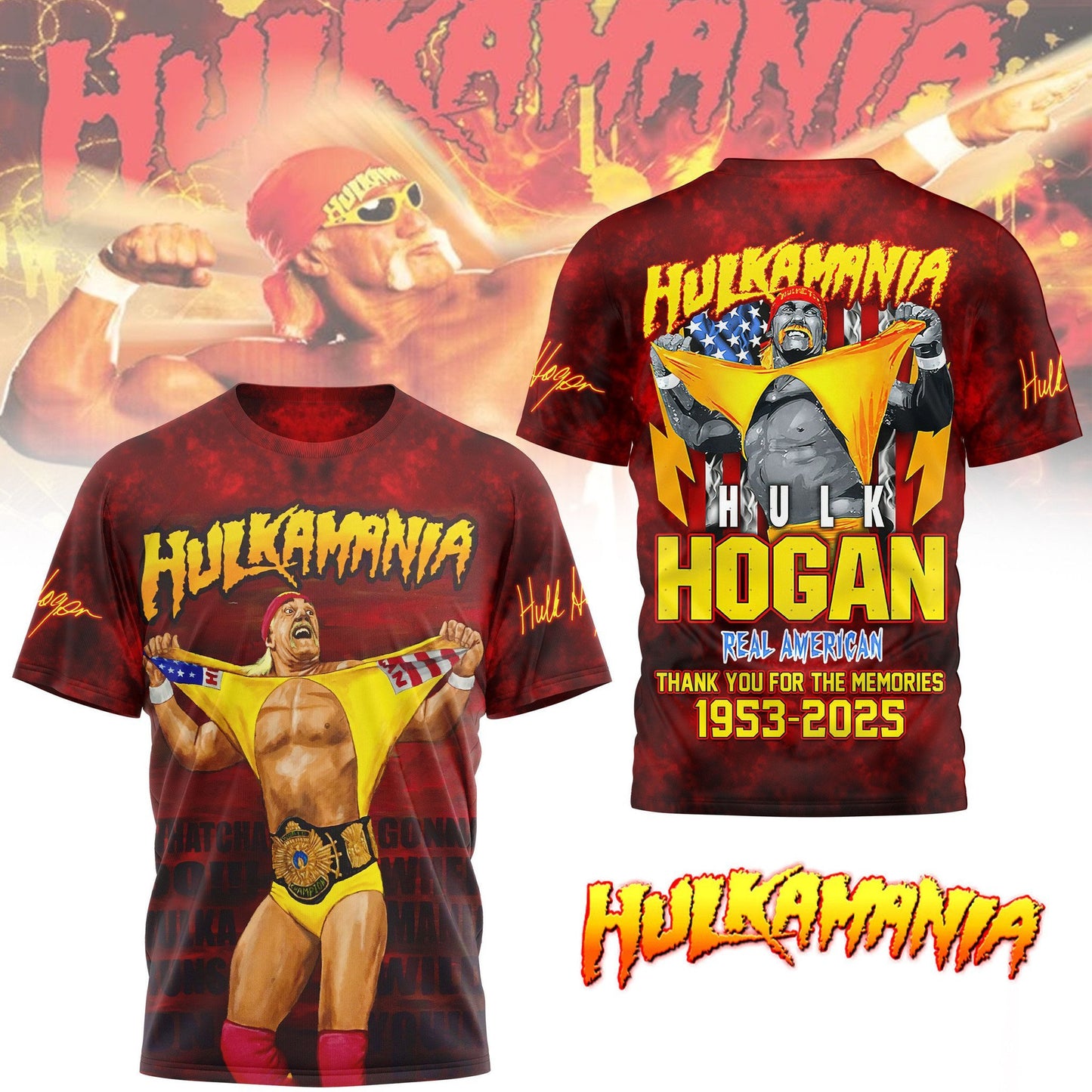 Hulk Hogan 3D Apparel Full Style