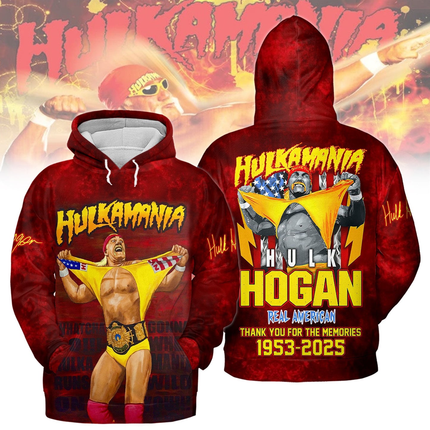 Hulk Hogan 3D Apparel Full Style