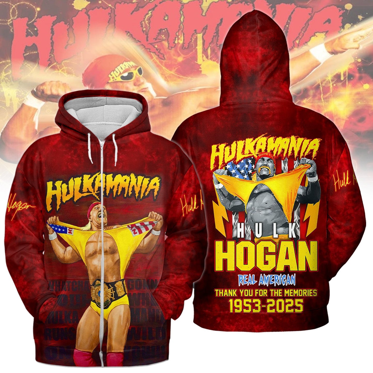 Hulk Hogan 3D Apparel Full Style