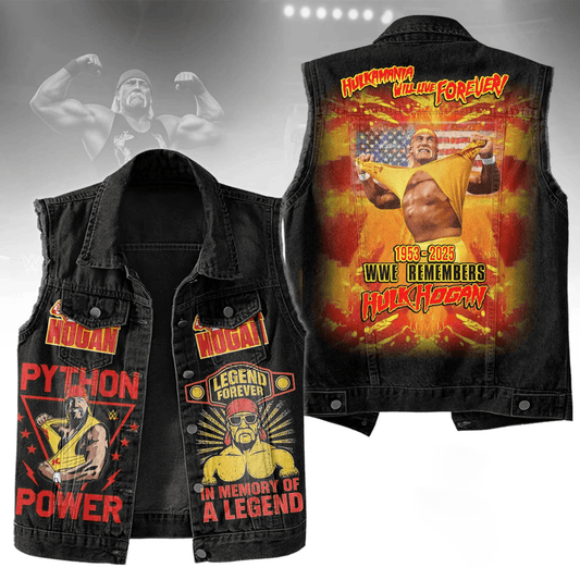 Hulk Hogan Lightweight Sleeveless Denim Shirt