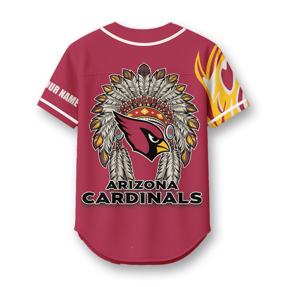 Arizona Cardinals X Native American PREMIUM 3D Apparel Baseball Jersey