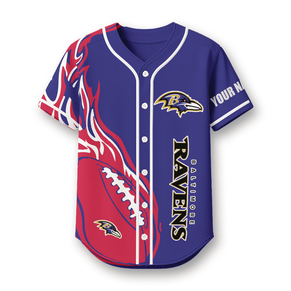 Baltimore Ravens X Native American PREMIUM 3D Apparel Baseball Jersey Custom Name
