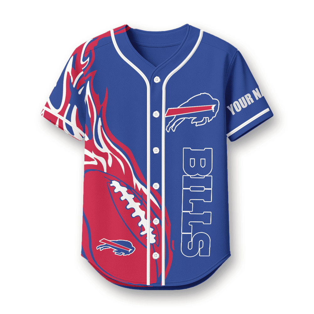 Buffalo Bills X Native American PREMIUM 3D Apparel Baseball Jersey Custom Name