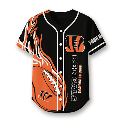 Cincinnati Bengals X Native American PREMIUM 3D Apparel Baseball Jersey Custom Name