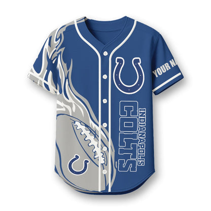 Indianapolis Colts X Native American PREMIUM 3D Apparel Baseball Jersey Custom Name