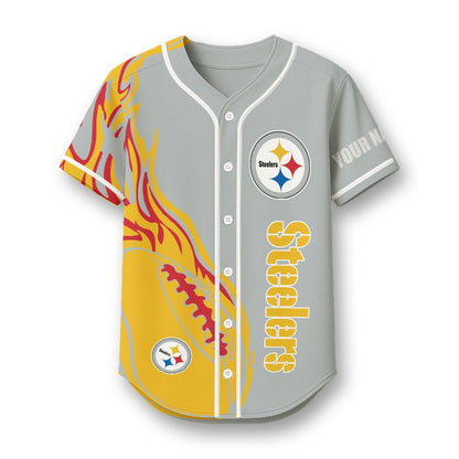 Pittsburgh Steelers X Native American PREMIUM 3D Apparel Baseball Jersey Custom Name