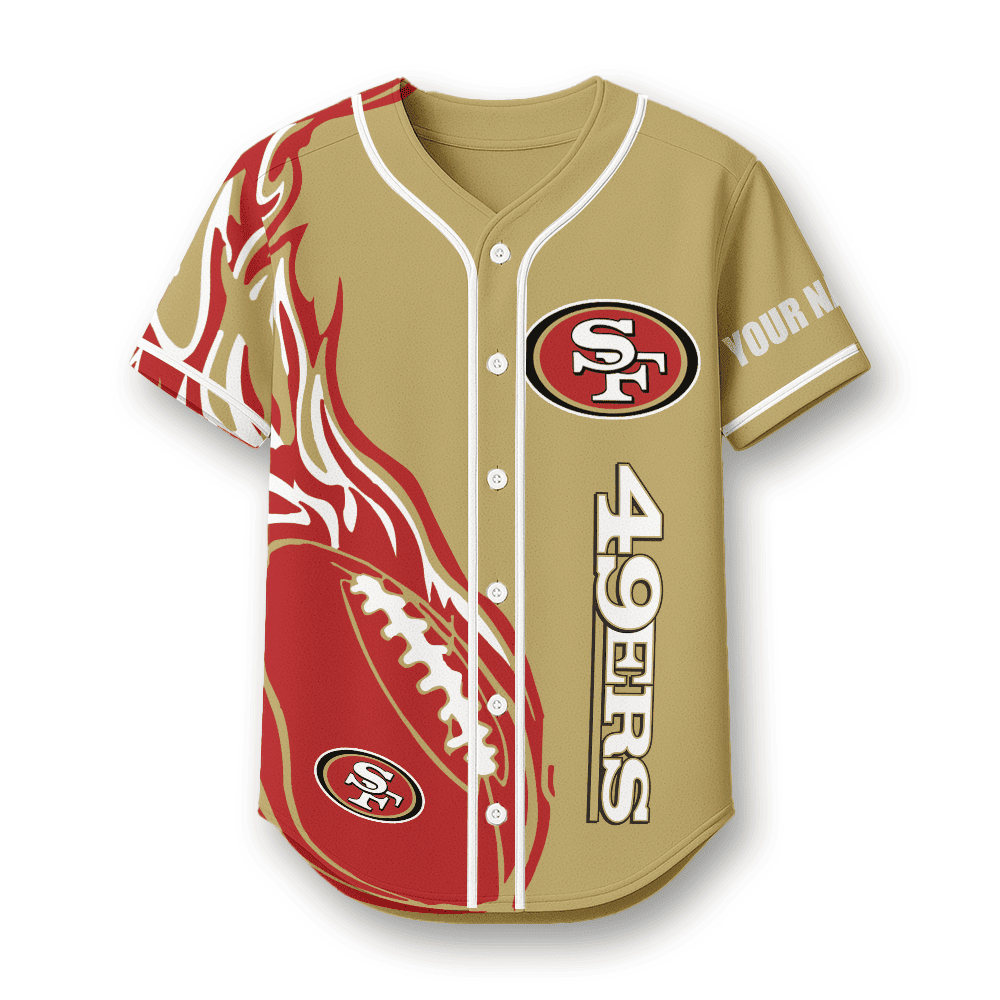 San Francisco 49ers X Native American PREMIUM 3D Apparel Baseball Jersey Custom Name