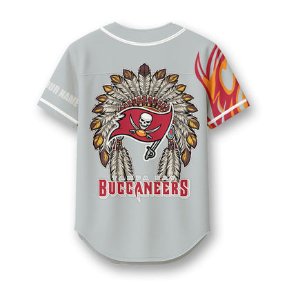 Tampa Bay Buccaneers X Native American PREMIUM 3D Apparel Baseball Jersey Custom Name