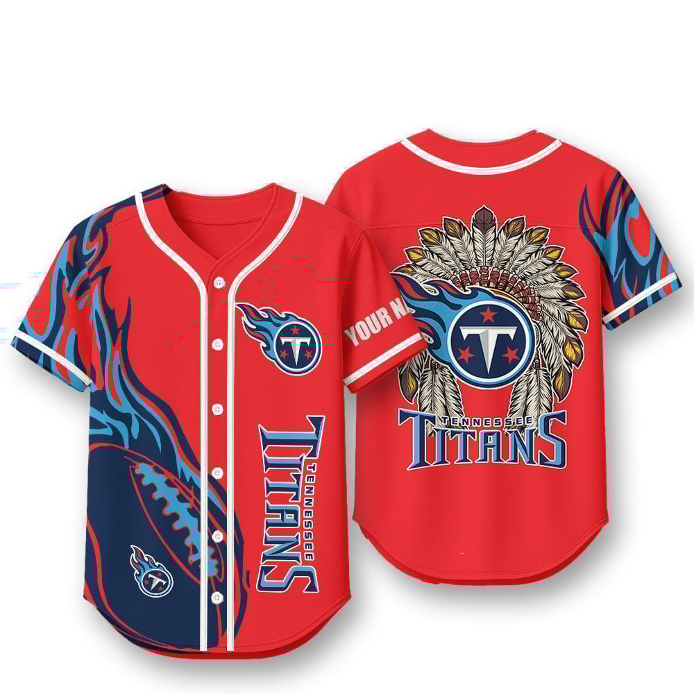 Tennessee Titans X Native American PREMIUM 3D Apparel Baseball Jersey Custom Name