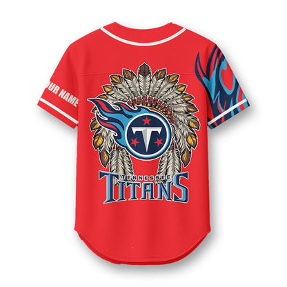 Tennessee Titans X Native American PREMIUM 3D Apparel Baseball Jersey Custom Name