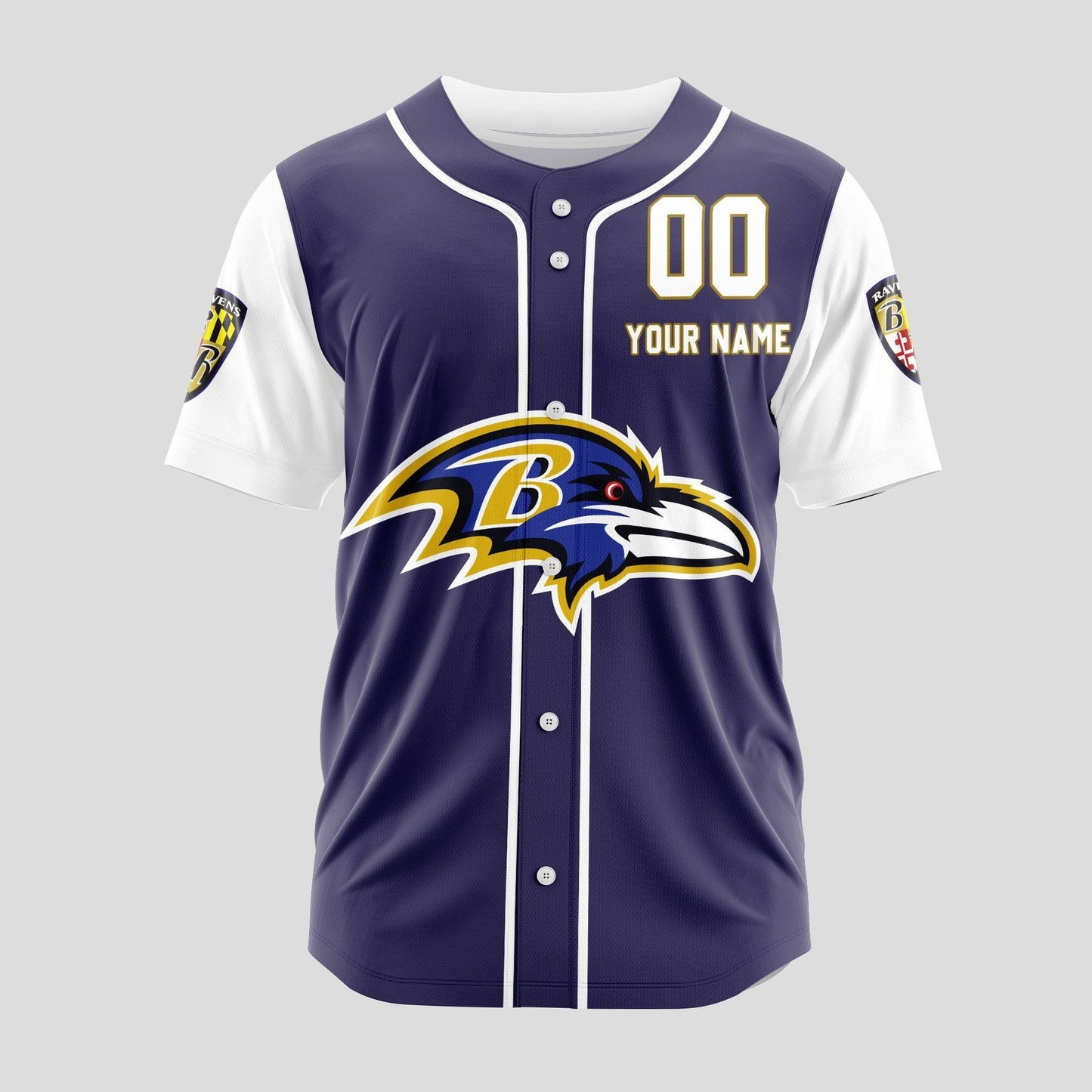 Baltimore Ravens | Classic PREMIUM 3D Apparel Baseball Jersey Custom Name Number