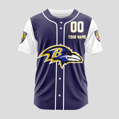 Baltimore Ravens | Classic PREMIUM 3D Apparel Baseball Jersey Custom Name Number
