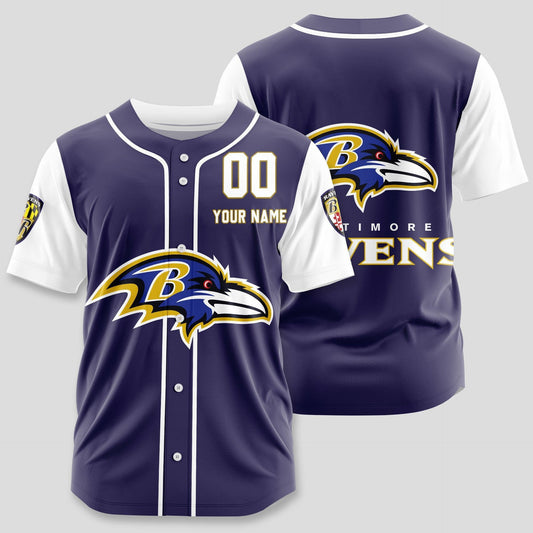 Baltimore Ravens | Classic PREMIUM 3D Apparel Baseball Jersey Custom Name Number