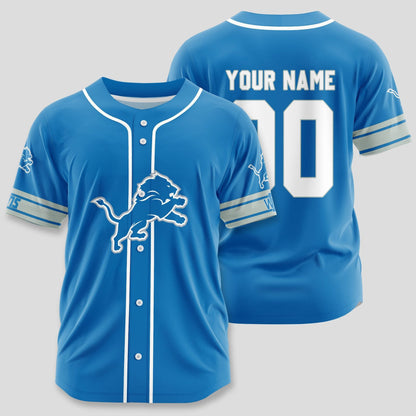 Detroit Lions | Classic PREMIUM 3D Apparel Baseball Jersey Custom Name Number