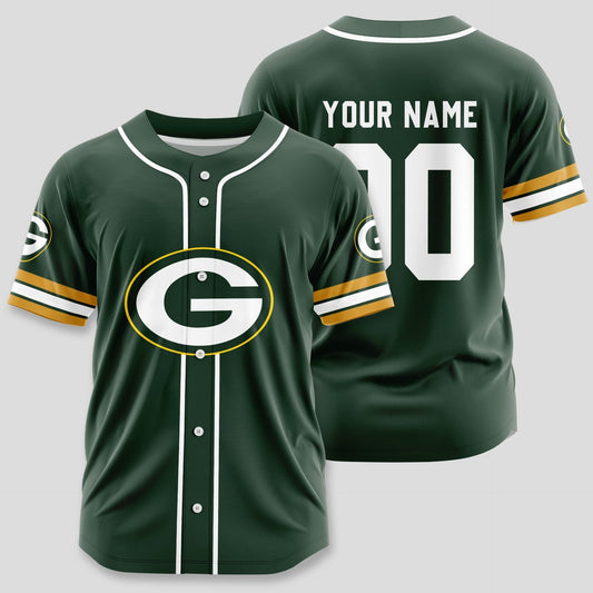 Green Bay Packers | Classic PREMIUM 3D Apparel Baseball Jersey Custom Name Number