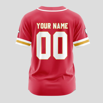 Kansas City Chiefs | Classic PREMIUM 3D Apparel Baseball Jersey Custom Name Number