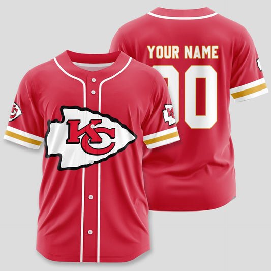 Kansas City Chiefs | Classic PREMIUM 3D Apparel Baseball Jersey Custom Name Number