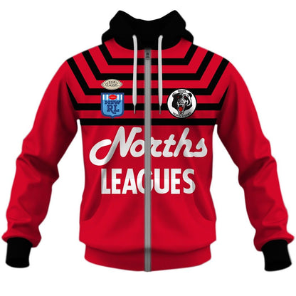 North Sydney Bears 1991 ARL/NRL Vintage Retro Jersey Full Custom Name Number