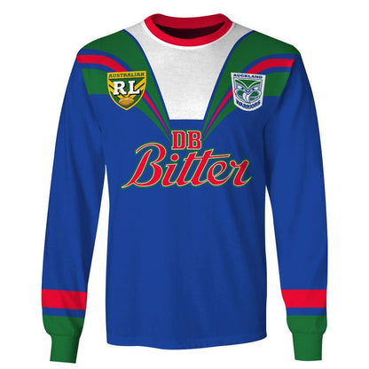 1995 Auckland New Zealand Warriors Rugby League Home Jersey Full Custom Name Number