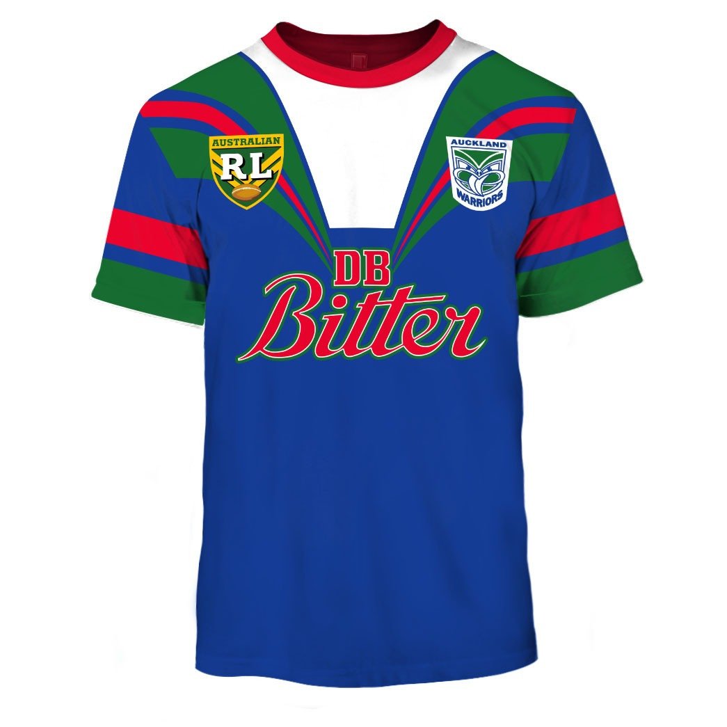 1995 Auckland New Zealand Warriors Rugby League Home Jersey Full Custom Name Number