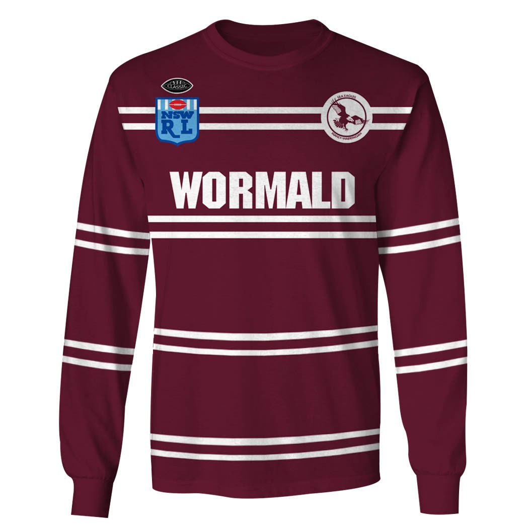 Manly Sea Eagles 1987 ARL/NRL Vintage Retro Jersey Full Custom Name Number