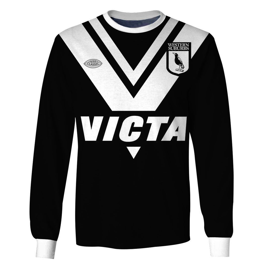 Western Suburbs Magpies 1978 ARL/NRL Retro Jersey BNWT Heritage Full Custom Name Number