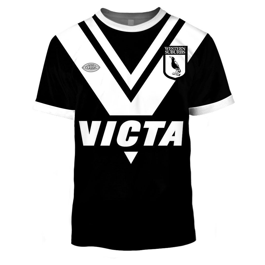 Western Suburbs Magpies 1978 ARL/NRL Retro Jersey BNWT Heritage Full Custom Name Number