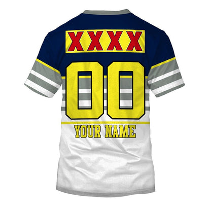 North Queensland Cowboys 1995 ARL/NRL Vintage Retro Heritage Jersey Full Custom Name Number