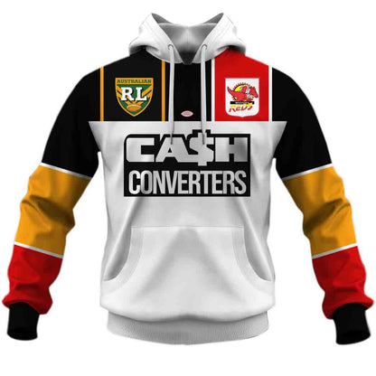 Vintage 1995 NRL Western Reds Retro Jersey Full Custom Name Number