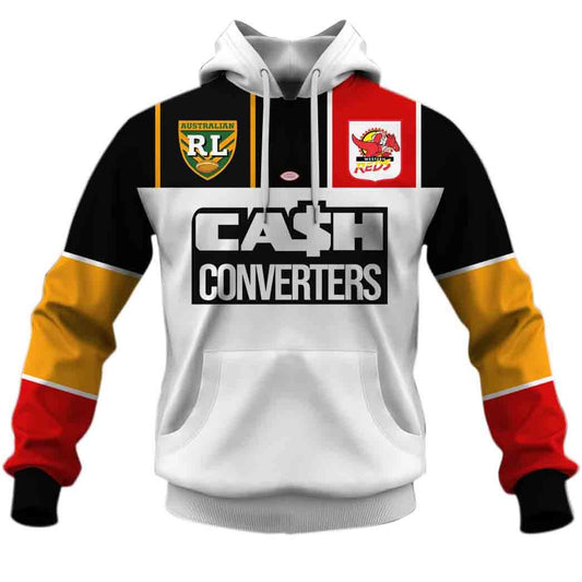 Vintage 1995 NRL Western Reds Retro Jersey Full Custom Name Number