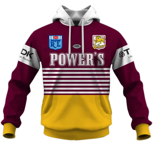 Personalize Brisbane Broncos NRL 1992 Retro Jersey Full Custom Name Number