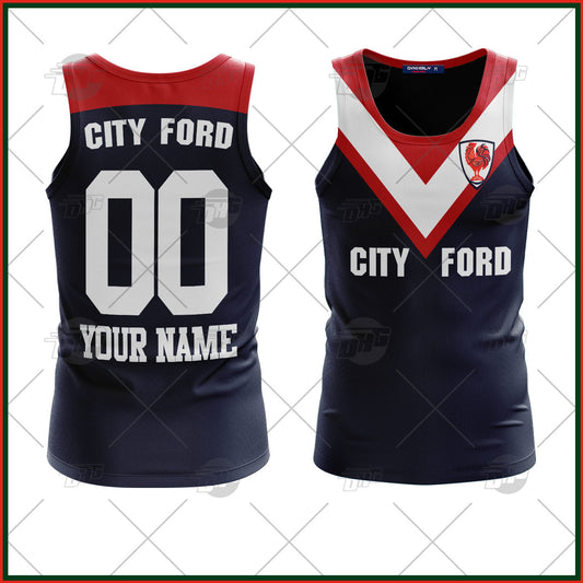 Personalized Sydney Roosters 1976 Vintage NRL / ARL Retro Tank Top For Men Women Custom Name Number