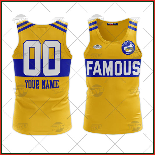 Personalized Parramatta Eels 1980 Famous ARL/NRL Vintage Retro Tank Top For Men Women Custom Name Number