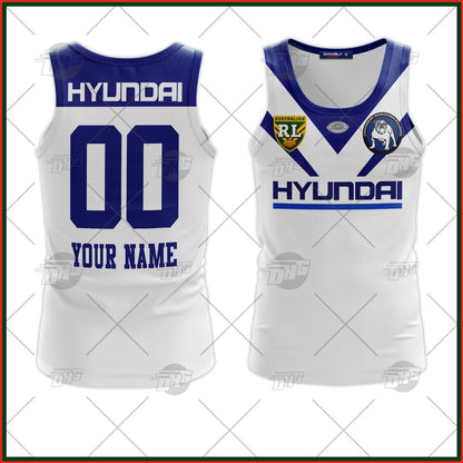 Personalized Canterbury Bankstown Bulldogs 1995 ARL/NRL Vintage Retro Tank Top For Men Women Custom Name Number
