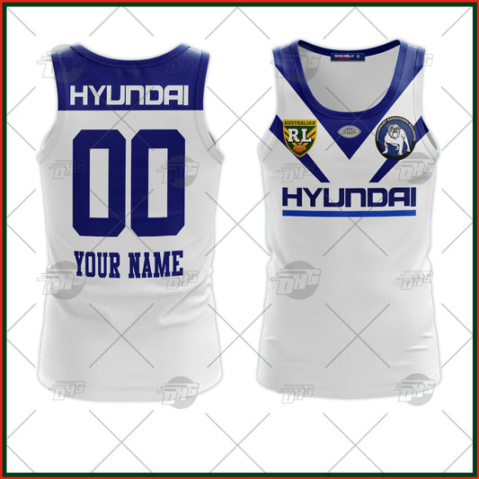 Personalized Canterbury Bankstown Bulldogs 1995 ARL/NRL Vintage Retro Tank Top For Men Women Custom Name Number