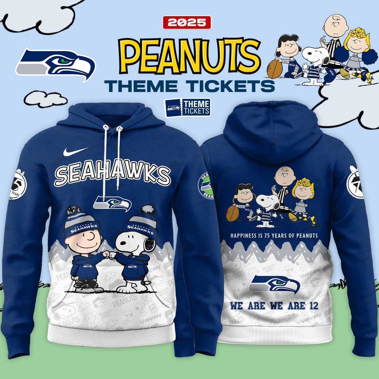 Seattle Seahawks x Peanuts Limited Editions - Hoodie + Joggers + Cap