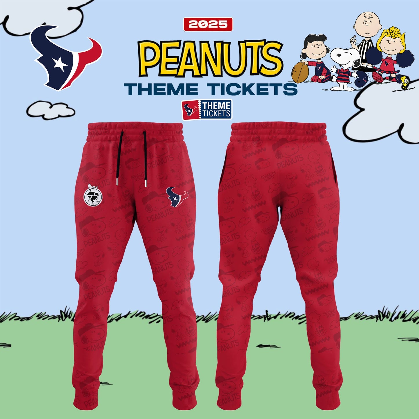 Houston Texans x Peanuts Limited Editions - Hoodie + Joggers + Cap