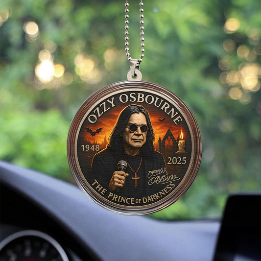 Ozzy Osbourne Custom Shape 1-sided Acrylic Car Ornament