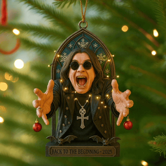 Ozzy Osbourne Christmas Custom Shape 1-sided Acrylic Car Ornament