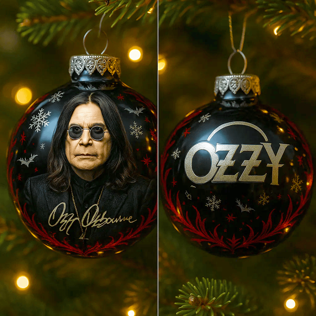 Ozzy Osbourne Christmas Custom Shape 1-sided Acrylic Car Ornament