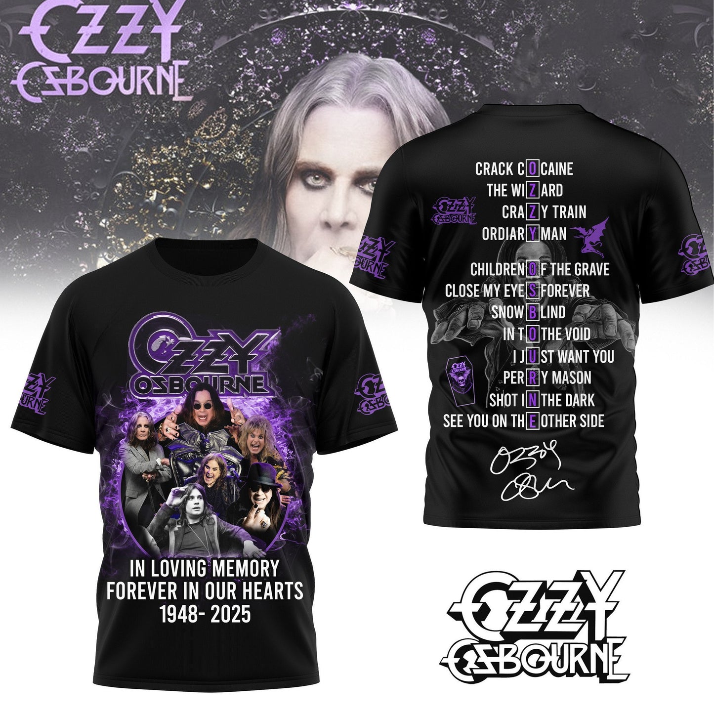 Ozzy Osbourne 3D Apparel Full Style