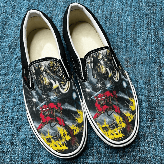 Iron Maiden the number of the beast Slip On Sneakers