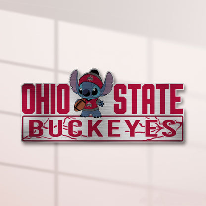 Stitch NCAA Teams Edition Laser Engraved or 3D Inlayed Car Name Badge