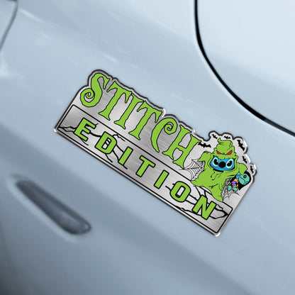 Stitch Oogie Boogie Halloween Costume Edition Laser Engraved or 3D Inlayed Car Name Badge