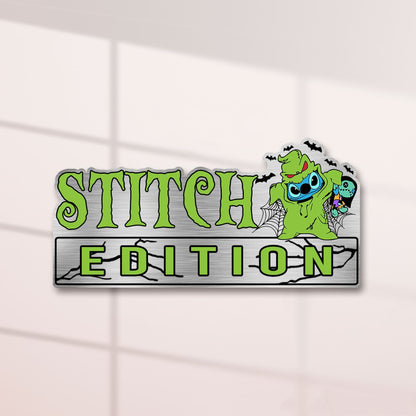 Stitch Oogie Boogie Halloween Costume Edition Laser Engraved or 3D Inlayed Car Name Badge
