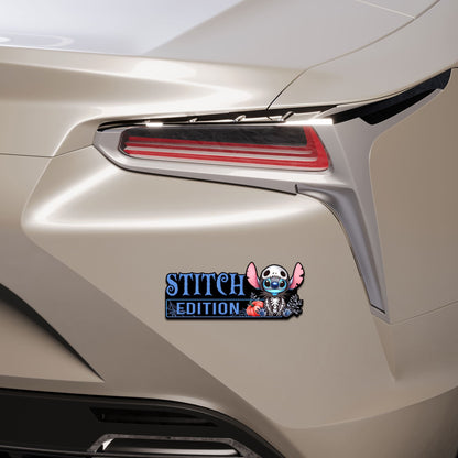 Stitch as Jack Halloween Version 2 Edition Laser Engraved or 3D Inlayed Car Name Badge