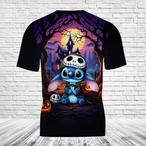 Stitch as Jack Halloween 3D T-Shirt